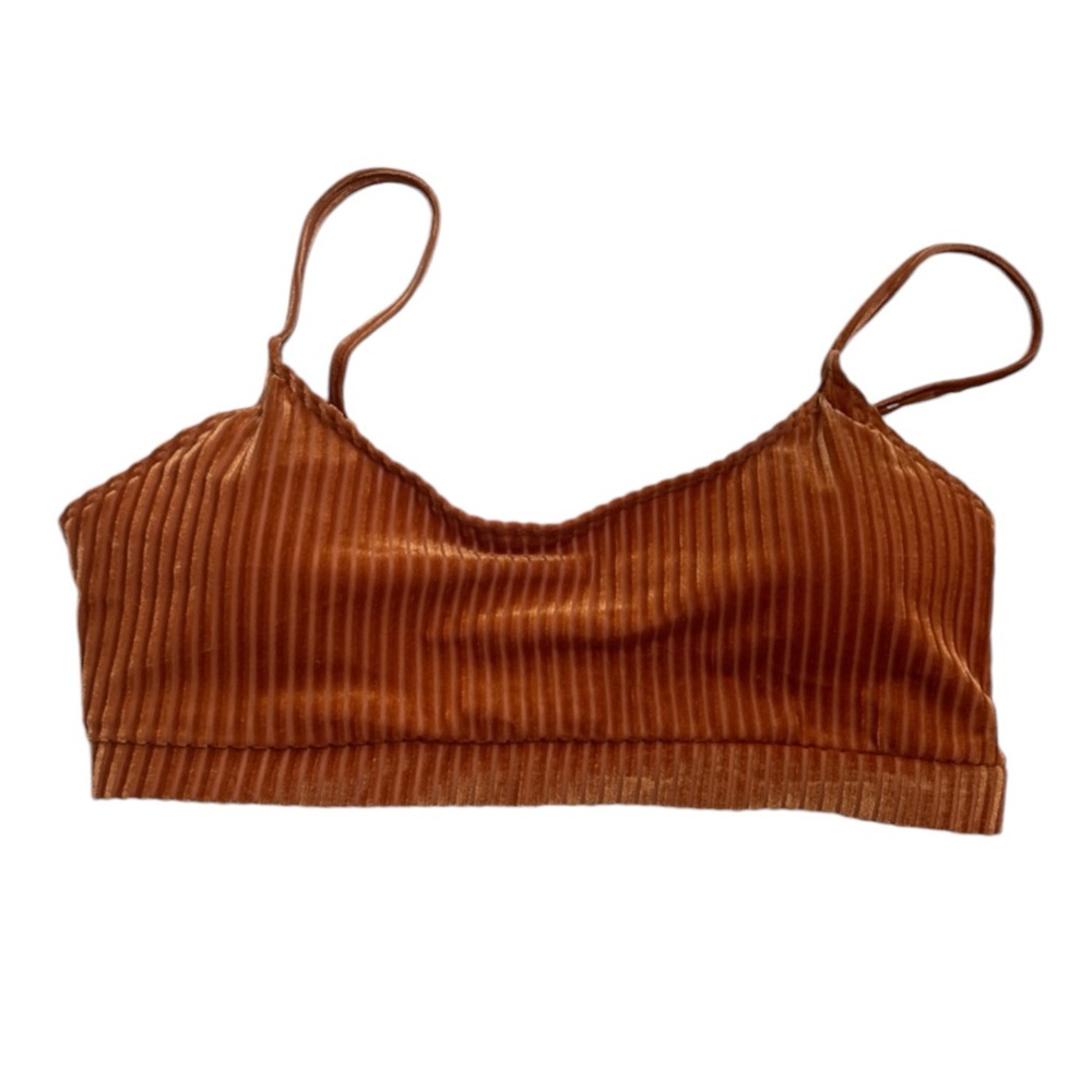 Rust Velvet Bikini Top